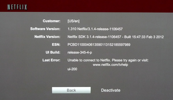 Netflix Streaming Error on my Blu-ray Player. Help!: BigPictureBigSound
